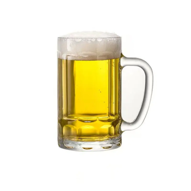 High quality Heavy Large 14oz glass beer mugs with handle