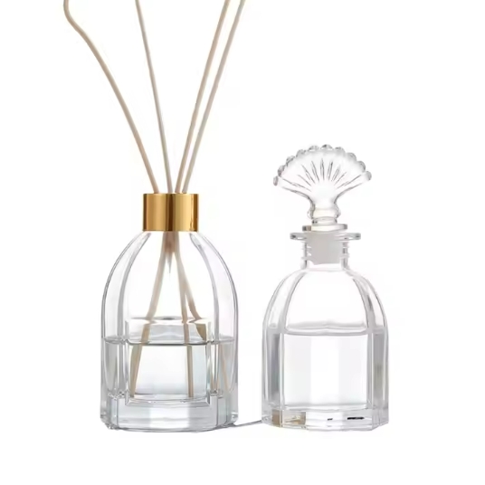 50ml 100ml 150ml 200ml Clear empty aroma reed diffuser bottle glass reed diffuser perfume bottles with cork