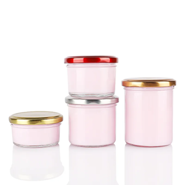 80ml 100ml 150ml 200ml Clear Empaty Straight Shape Birds Nest Caviar Jam Food Glass Jar