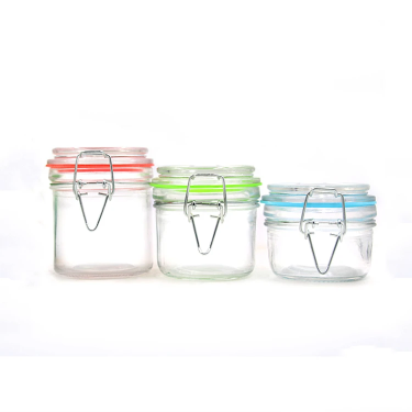 Wholesale 50ml to 500ml small food grade fermenting glass sealing jar