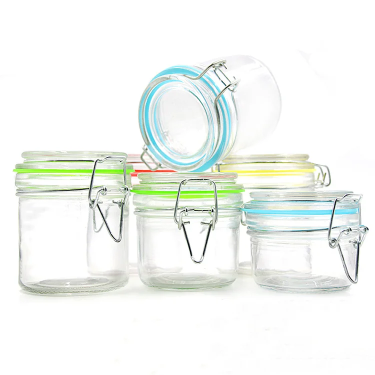 Wholesale 50ml to 500ml small food grade fermenting glass sealing jar