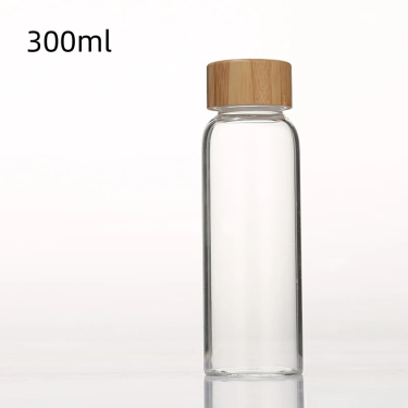 300ml 420ml 500ml custom logo portable glass water bottle with cap