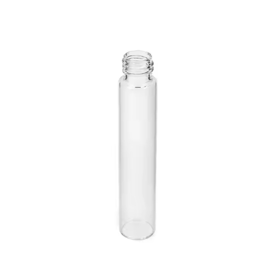 Factory supply 22*115mm /116mm clear perfume glass tubes plant tissue culture round glass vials Proll tubes with child resistant cap