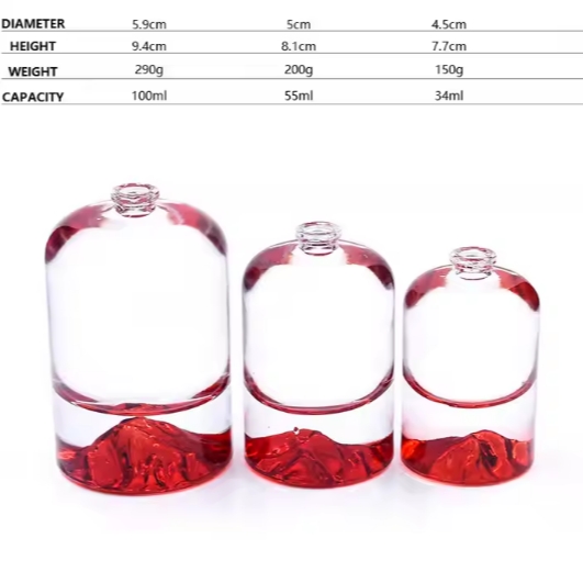 Luxury round empty 30ml 50 ml 100ml perfume bottle spray bottle for perfume