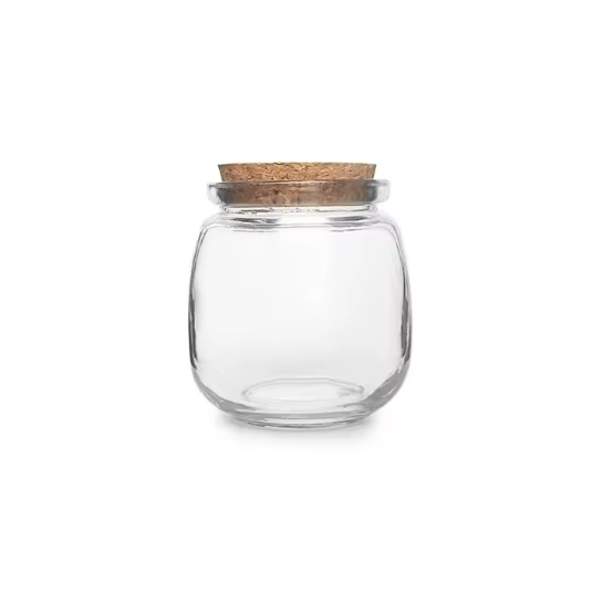 Made from Food Safe Durable Glass 100ml 200ml 300ml pudding jar with cork