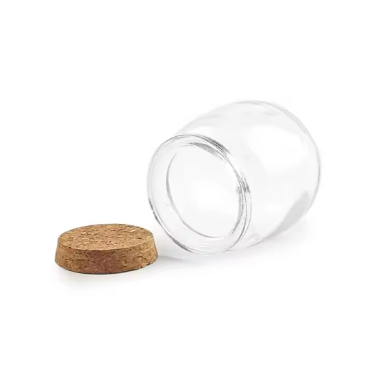 Made from Food Safe Durable Glass 100ml 200ml 300ml pudding jar with cork