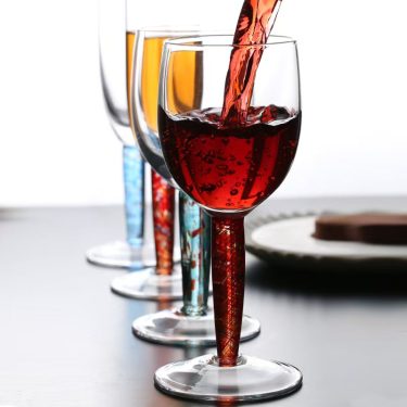 High Quality Vintage Custom Colored Crystal Cocktail Wine Glass Goblet