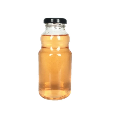 Wholesale 250ml Clear Gourd Shape Glass Bottles for Coffee Syrup Juice Milk Tea Screen Printed with Screw Cap