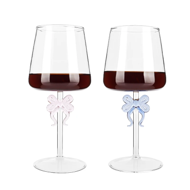 420ml High Quality Transparent Creative Bow Shape Goblet Red Wine Glass champagne Glass