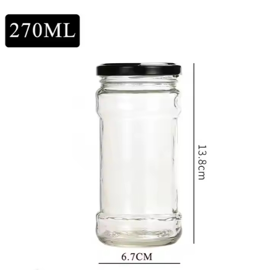 200ml Honey Chili Jar Sauce Glass Jar with Metal Lid Glass Jar for Pickle