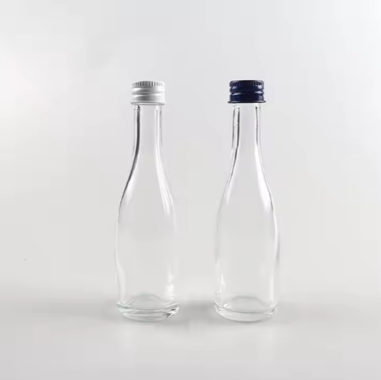 Fancy Good Quality 50ml Empty Mini Glass Brandy Bottle Liquor Bottle with Screw Cap